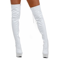Vinyl thigh high Boots with...